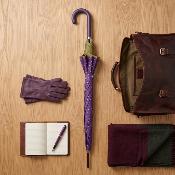 Parapluie long automatique - UVP 50+ Protection - Pois - Violet