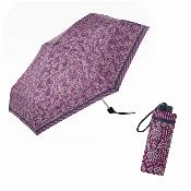 Mini parapluie pliant pour femmes - Protection UVP 50+ - Ultra-léger et compact - Imprimé Paipai - Rose fuchsia