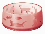 Ferribiella – Bol duoworld pour Chat – Alimentation Confortable et Hygiénique – 330 ml – 11,8 x 5 cm – Rouge