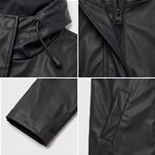 Imperméable pliable et imperméable avec pochette - Noir botanique - Taille S