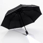 Parapluie pliant automatique avec lampe torche intégrée - Noir