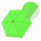 Parapluie pliable réfléchissant pour femmes et hommes - Léger - Jaune fluo