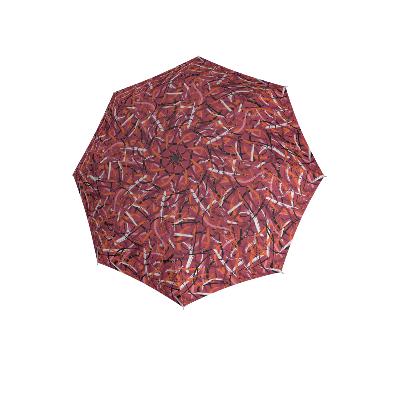 Parapluie pliant pour homme et femme - Ouverture automatique - Lignes mobiles - Rouge