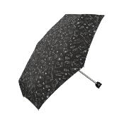 Mini parapluie pliant femme - Ultra léger et compact 190 GR - Poignée en forme de tête de chat - Noire