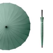 Parapluie long pour femme -  Ouverture Manuelle - 24 baleines - Vert Eau
