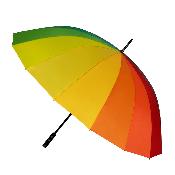 Grand parapluie golf imprimé arc en ciel - diamètre de 125 cm