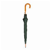 Parapluie de golf - Ouverture automatique - Résistant au vent - Diamètre 102 cm - Mât et poignée en bois - Vert foncé