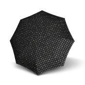 Parapluie pliant Femme - Ouverture et fermeture automatiques - Noir à pois gris