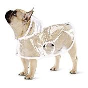 Manteau imperméable pour chien - Transparent avec liséré blanc - Taille XS