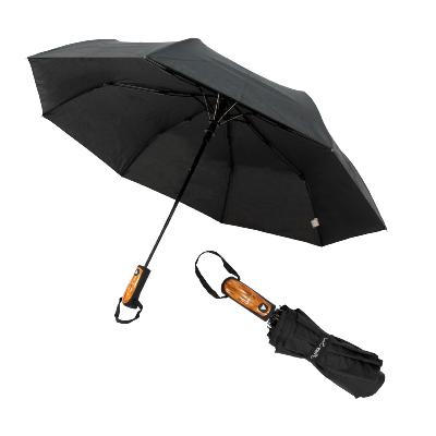 Parapluie pliant automatique pour homme - Parapluie à trois volets - Noir