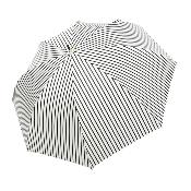 Grand Parapluie automatique pour femme - Blanc à rayures noires