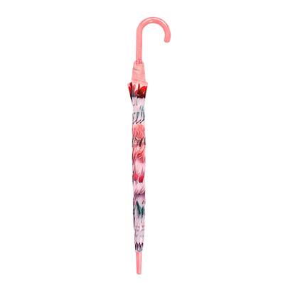 Parapluie Transparent pour Femme - Système d'ouverture automatique - Resistant au Vent - Motif floral - Rose Pale