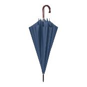 Parapluie golf pour homme - Système d'ouverture automatique - Grande protection de 114 cm - Avec poignée courbée en bois - Bleu