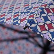 Mini parapluie pliant pour femme - Résistant au vent - Motif géométrique