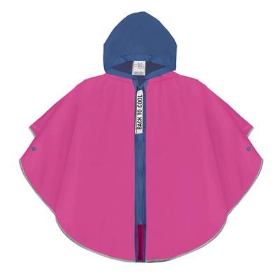 Poncho pour enfants de 3 à 6 ans - Bandes réfléchissantes pour une meilleure visibilité nocturne - Rose fuchsia