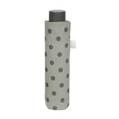 Mini parapluie pliant pour femme - Résistant au vent - À pois - Beige