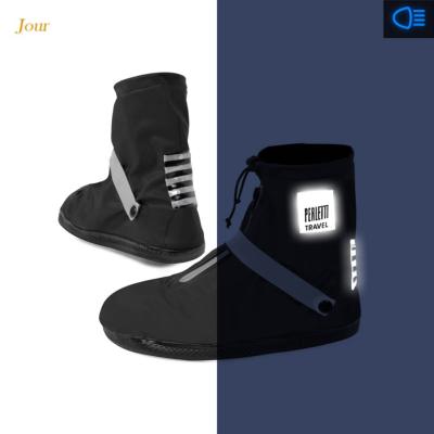 Couvre-chaussures basses imperméables - Légers et pliables - Avec détails réfléchissants pour une grande visibilité - Taille L (43-45) - Noir