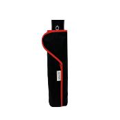 Automatiue parapluie pliant et écologique pour femme - Résistant au vent - Noir avec bordure rouge