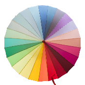 Parapluie long pour femme - 24 baleines - Pagode Arc-en-ciel