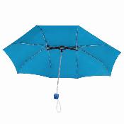 Parapluie pliant carré pour femmes - Grande toile de 102 cm - Résistant au vent - Adapté à 2 personnes - Bleu clair