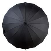 Parapluie XL 2 personnes - 16 baleines - Poignée en bois véritable - Noir