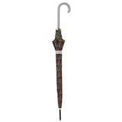 Parapluie long femme - Parapluie à ouverture automatique - Noir avec motif losanges