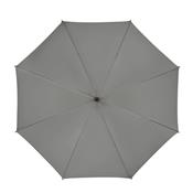 Parapluie canne et écologique - Ouverture manuelle - Large protection 102 cm - Gris avec poignée en bois - toile en tisus RPET (bouteilles en plastiqus recyclés)