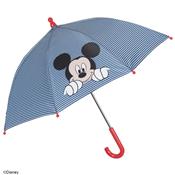 Parapluie long enfant bleu avec Mickey - Parapluie Disney - Poignée rouge