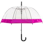 Parapluie cloche - Ouverture Automatique - Parapluie transparent avec bordure rose