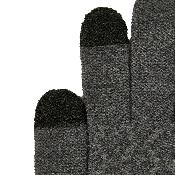 Gants en maille tressée tactiles - Taille unique - Gris