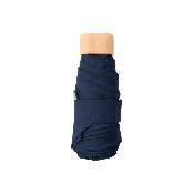 Parapluie de poche pliable - Avec sac assorti en tissu et liège - Ultraléger et compact - Bleu profond