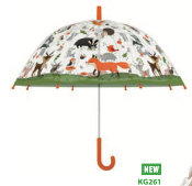Parapluie cloche transparente enfant - animaux de la forêt