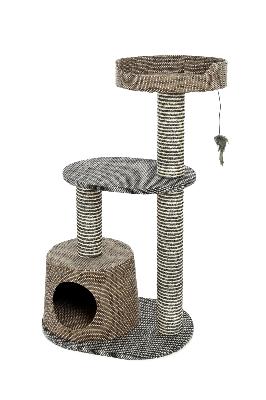 Ferribiella – Arbre à Chat Élégante pour Chat Favorisant Activité et Détente – Taille M – 55 x 40 x 90 cm – Gris
