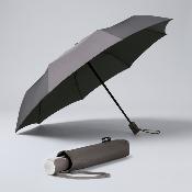 Parapluie pliant pour homme et femme - Ouverture et fermeture automatiques - Résistant au vent - Diamètre 100 cm - Gris