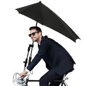 Parapluie Aerodynamique Impliva Storm avec résistance au vent jusqu'à 100 km/h avec Porte-parapluie réglable pour vélos et poussettes