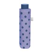 Mini parapluie pliant pour femme - Résistant au vent - À pois - Violet