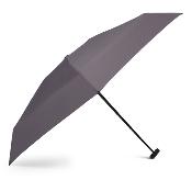 Ultra mini parapluie pliant pour femmes - Slim et léger - Résistant au vent - Avec protection UV - Avec sac smartphone assorti - Gris