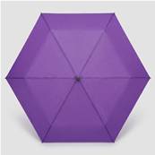 Ultra mini parapluie pliant pour femmes - Slim et léger - Résistant au vent - Avec protection UV - Avec sac smartphone assorti - Violet
