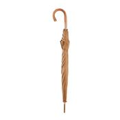 Parapluie long pour homme Bugatti - Fait à la main en Autriche - Large diamètre - Résistant au vent - Ouverture automatique - Manche en bois de châtaignier - Camel