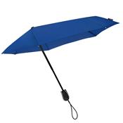 Parapluie noir tempête de poche - Résistance vent de 80km/h - Aérodynamique - Pliant - Bleu