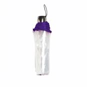 Parapluie pliant transparent pour femme - Bordure violette - reduced