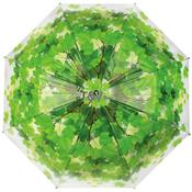 Parapluie cloche transparent avec joli imprimé feuilles