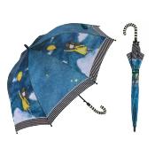 Parapluie long pour fille - Système d'ouverture automatique - Bordures à rayures - Envole-toi avec moi