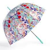 Parapluie transparent cloche pour femme - Système d'ouverture automatique - Fleurs épanouies