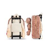 Sac à dos Teddy Bear avec trolley pour enfants - Ours en peluche amovible - Bretelles réglables et souples - Sac d'école mignon - Taille unique