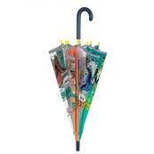 Parapluie transparent pour enfant - Bordure réfléchissante pour une visibilité optimale la nuit - Parapluie garçon - Dinosaure