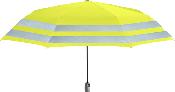 Parapluie haute visibilité réfléchissante pour femme et Homme  - Ouverture et fermeture automatique - Protection extra-large 104 cm - Jaune Fluo avec bordure refléchissante