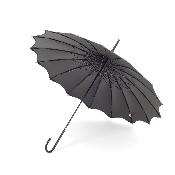 Parapluie long pour femme - Parapluie pagode - Bord festonné Anthracite