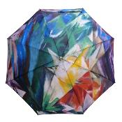 Grand parapluie automatique - Avec poignée courbée en bois - Franz Marc Birds