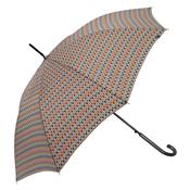 Parapluie long femme - Parapluie à ouverture automatique - Crème avec motif losanges